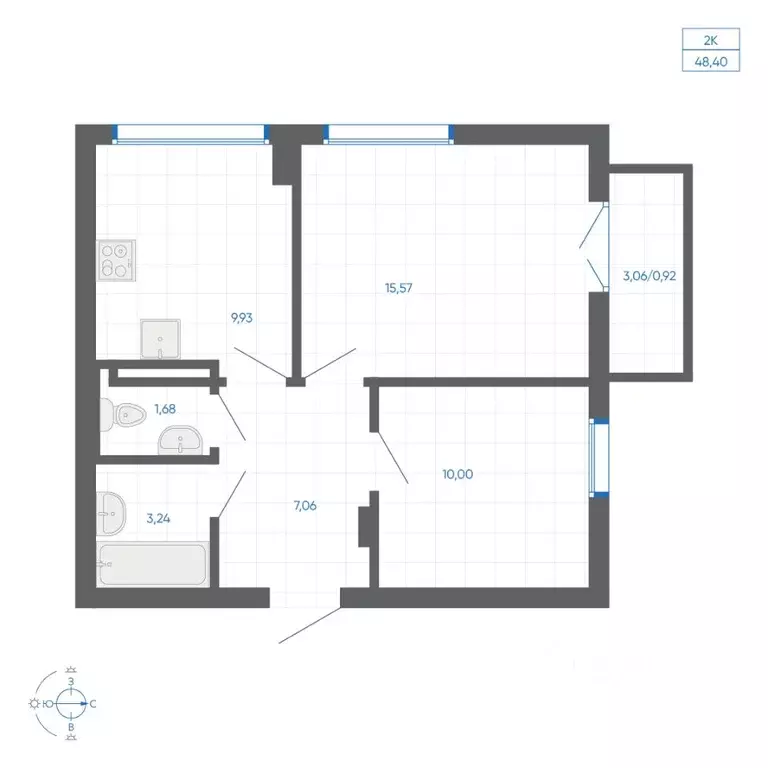 2-к кв. Челябинская область, Челябинский городской округ, пос. ... - Фото 1