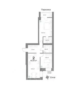 2-к кв. Нижегородская область, Выкса  (62.25 м) - Фото 0