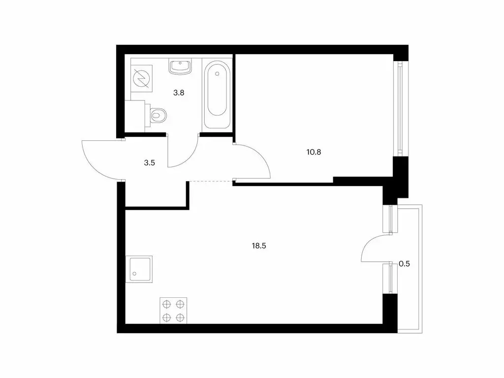 1-комнатная квартира: Москва, улица Ивана Франко, 20к2 (37.1 м) - Фото 0