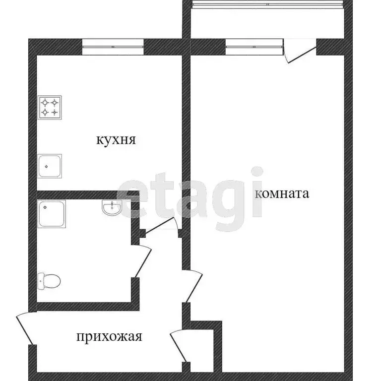 1-комнатная квартира: Вологда, Мишкольцская улица, 9Б (29.8 м) - Фото 1