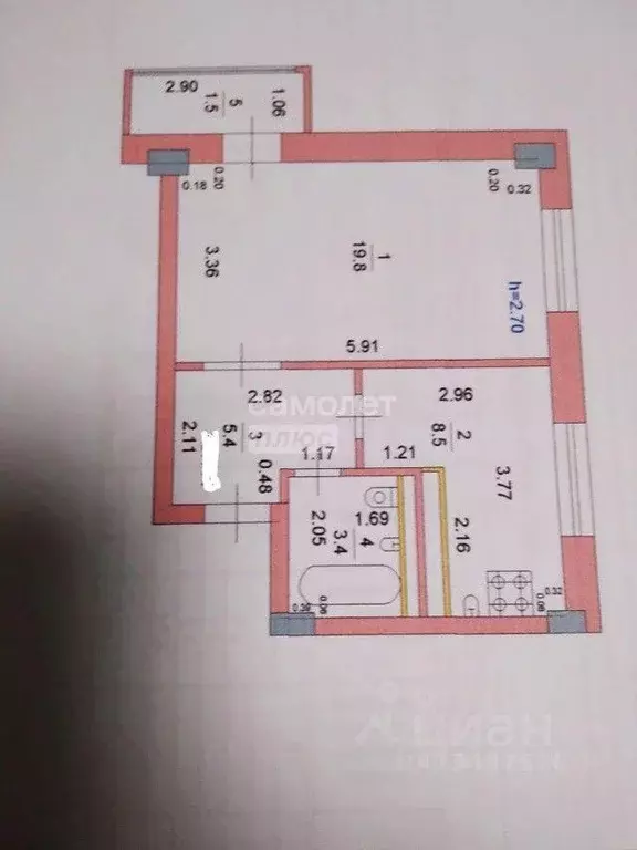 1-к кв. Марий Эл, Йошкар-Ола бул. Чавайна, 25 (37.8 м) - Фото 2