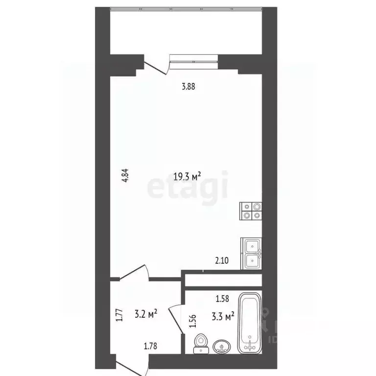 Студия Саха (Якутия), Покровск Комсомольская ул., 12 (25.6 м) - Фото 2
