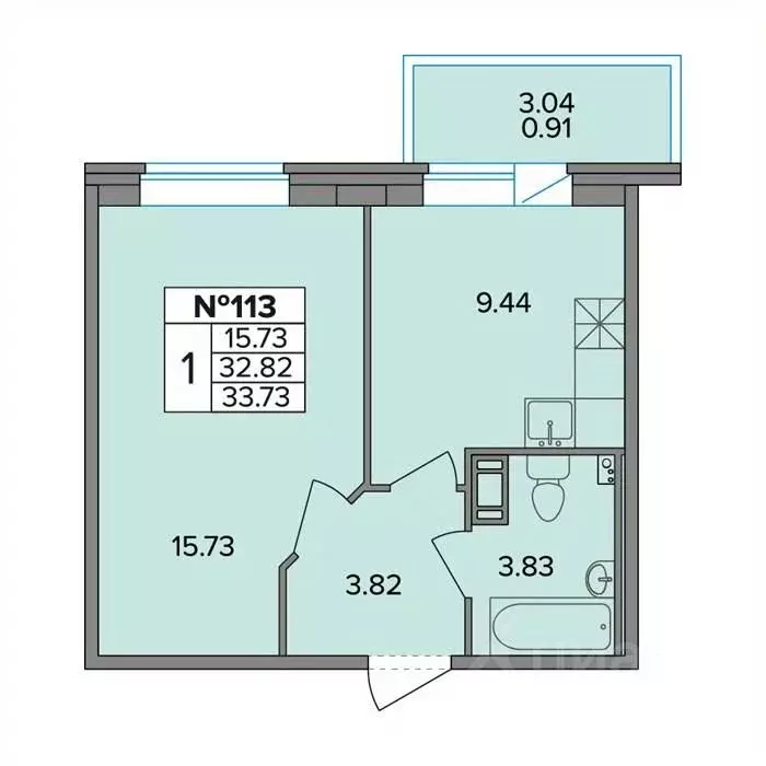 1-к кв. Санкт-Петербург пос. Шушары, Ленсоветовский тер., 19к2 (33.73 ... - Фото 1