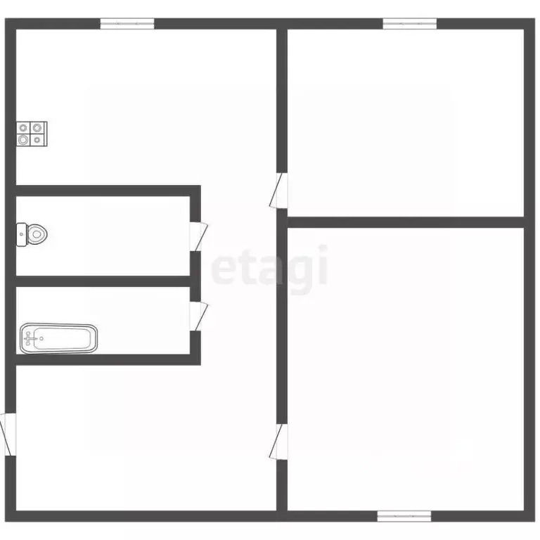 2-к кв. Владимирская область, Ковров Еловая ул., 86к2 (43.0 м) - Фото 1