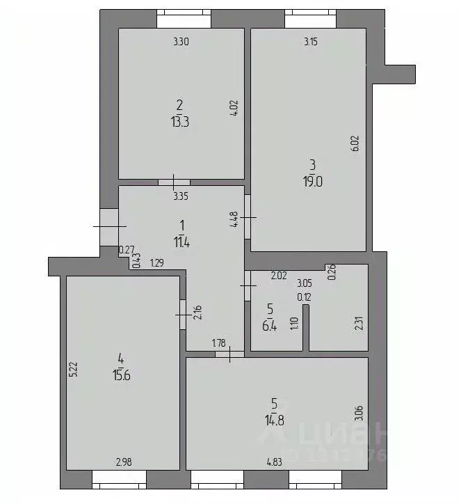 3-к кв. Башкортостан, Уфа Кольцевая ул., 36 (80.0 м) - Фото 2