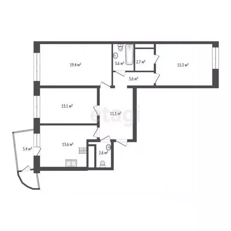 3-к кв. Московская область, Одинцовский городской округ, ВНИИССОК пгт ... - Фото 2