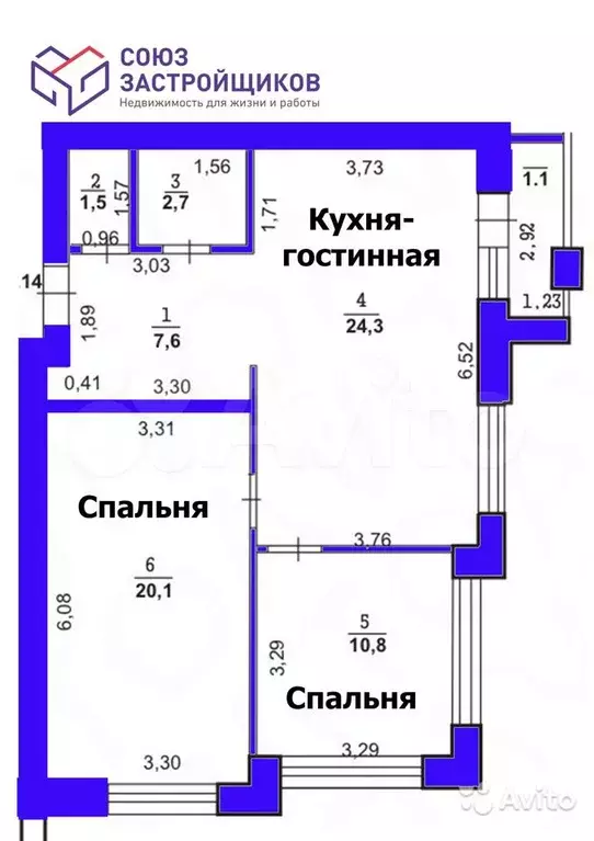 3-к. квартира, 75 м, 3/3 эт. - Фото 0