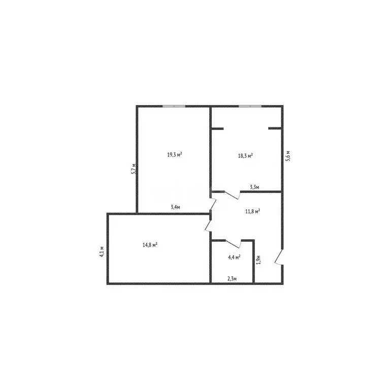 2-комнатная квартира: Махачкала, улица Азизова, 38 (68.6 м) - Фото 1