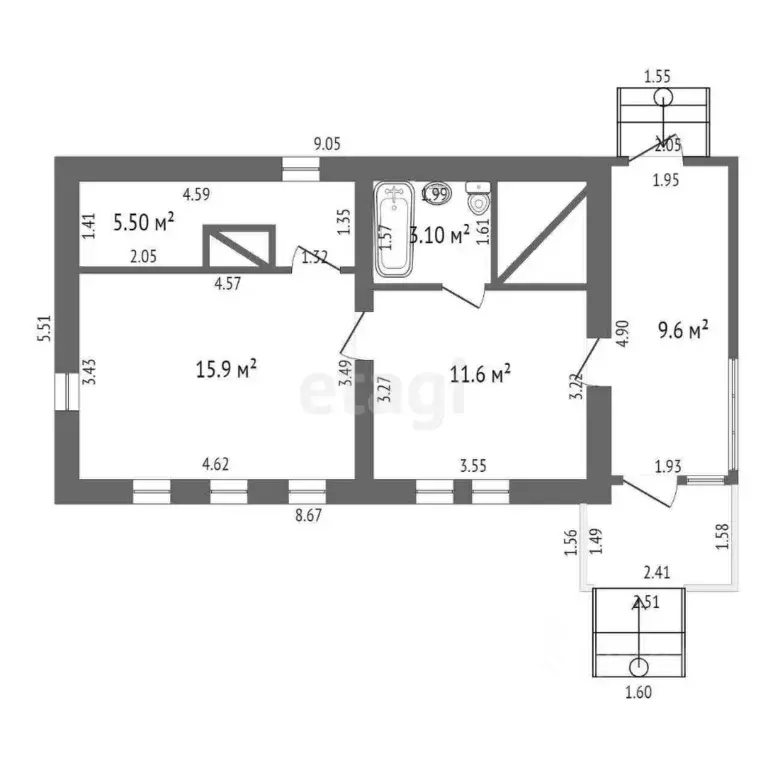 Дом в Тамбовская область, Тамбовский муниципальный округ, с. Троицкая ... - Фото 2