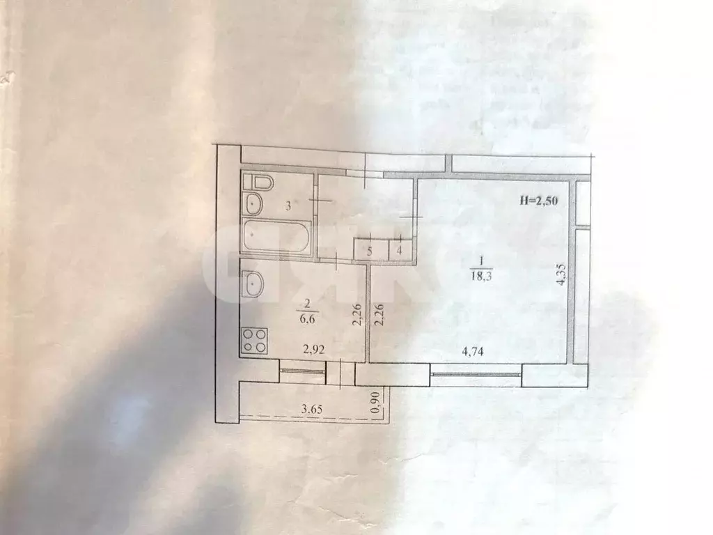 1-к кв. Волгоградская область, Волгоград ул. 4 Связистов, 25А (33.3 м) - Фото 2