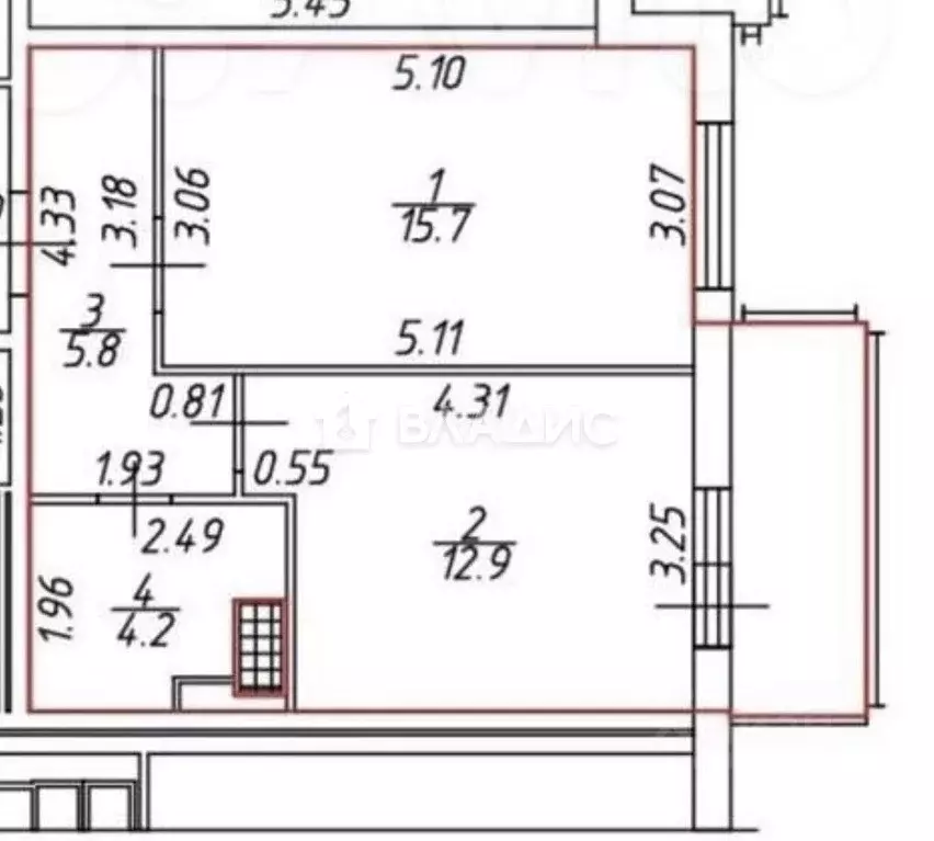 1-к кв. Санкт-Петербург аллея Арцеуловская, 23к1 (38.6 м) - Фото 2