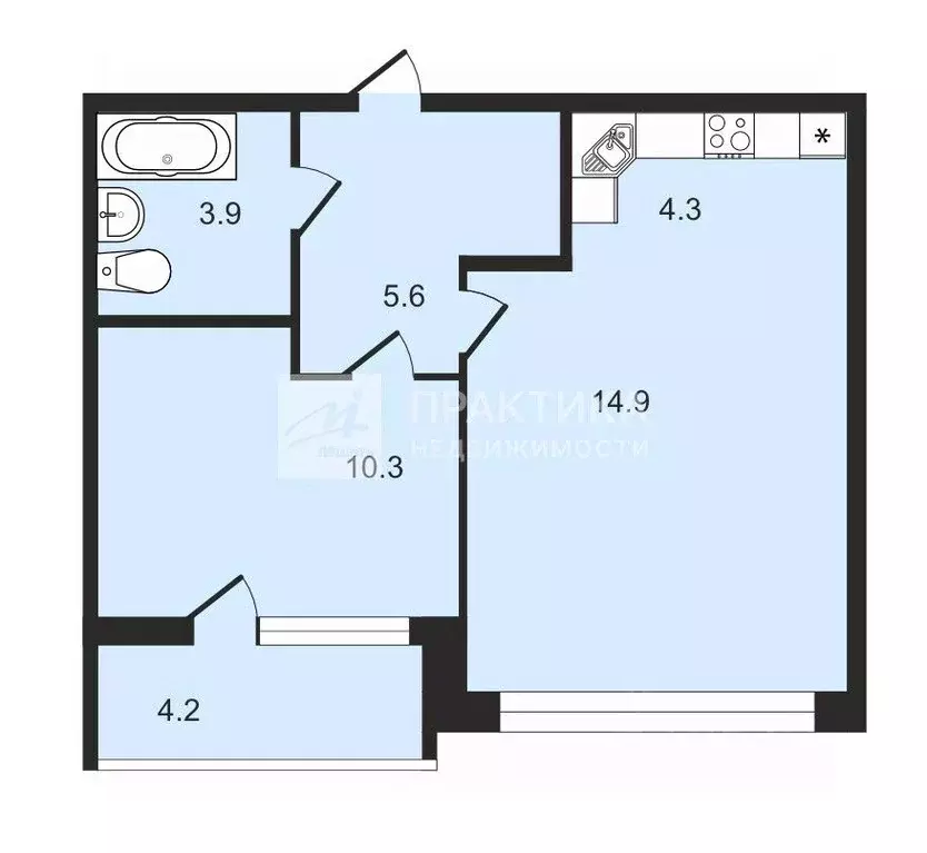 2-к кв. Москва бул. Веласкеса, 10 (39.0 м) - Фото 1