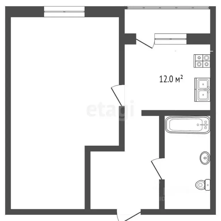 1-к кв. Ростовская область, Аксай ул. Суворова, 21/32к2 (34.0 м) - Фото 2