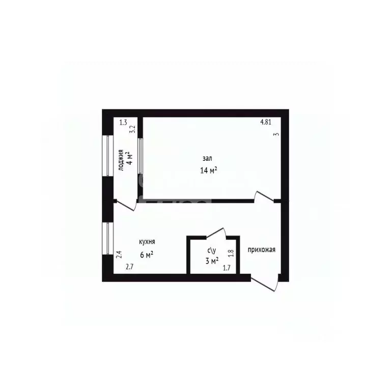 1-к кв. Дагестан, Дербент ул. Оскара, 20 (38.0 м) - Фото 2