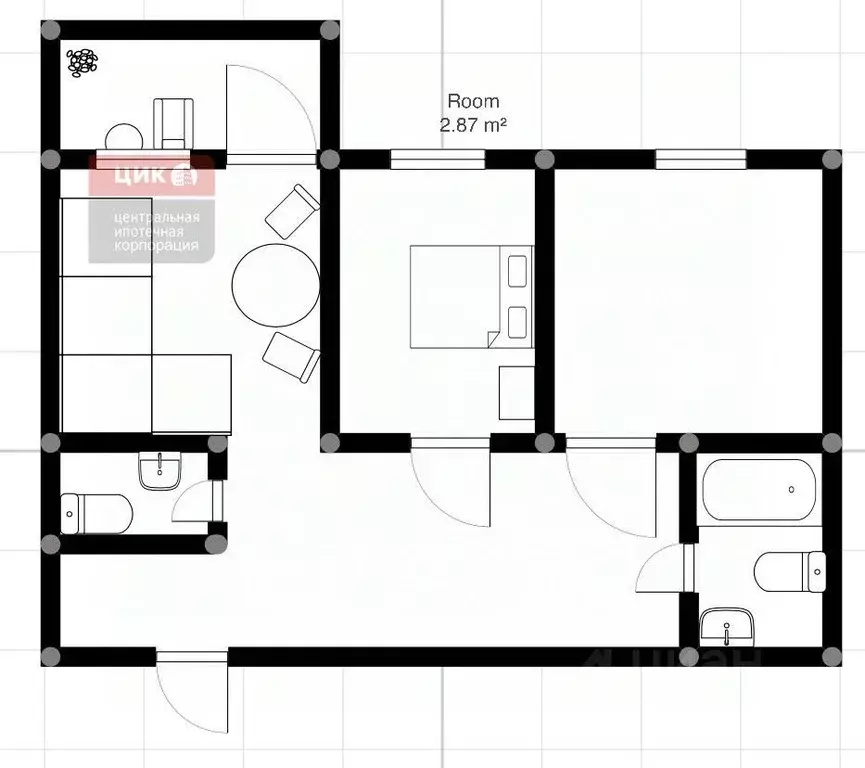 2-к кв. Рязанская область, Рязань проезд Окский, 1 (69.0 м) - Фото 1