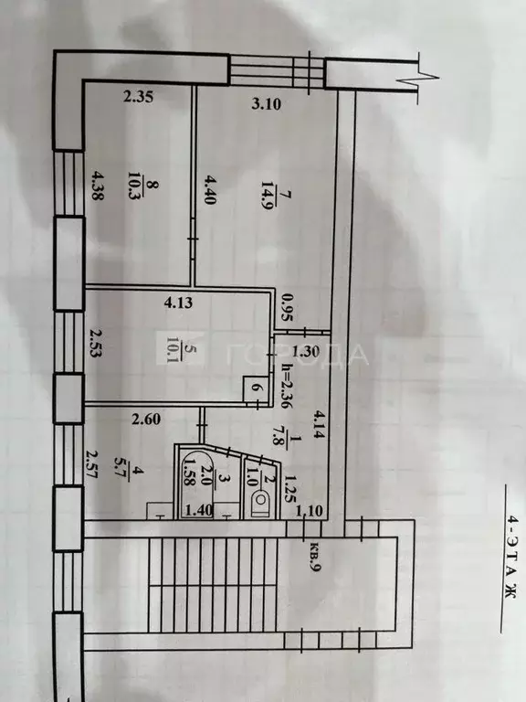 3-к кв. Новосибирская область, Барабинск Ульяновская ул., 151 (50.6 м) - Фото 2