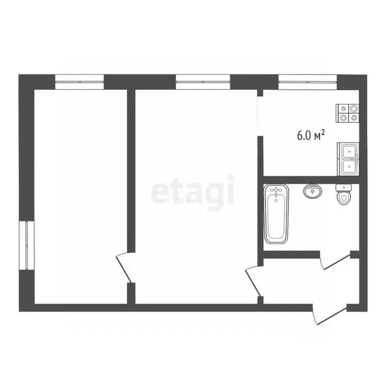 2-к кв. Владимирская область, Муром ул. Куликова, 17 (39.7 м) - Фото 1