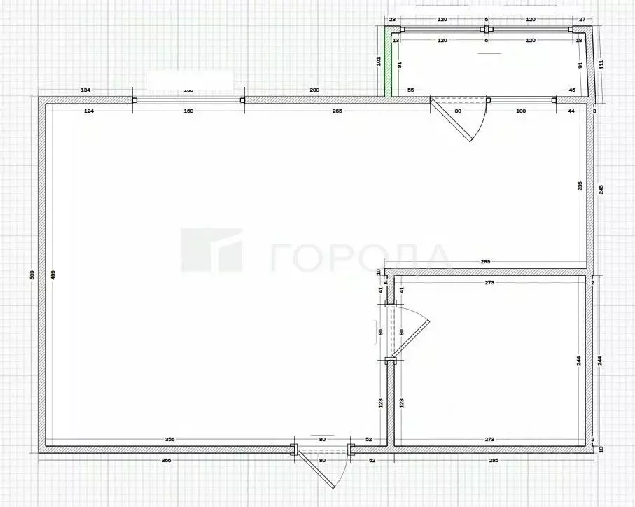 Студия Алтайский край, Барнаул Взлетная ул., 115 (35.6 м) - Фото 2