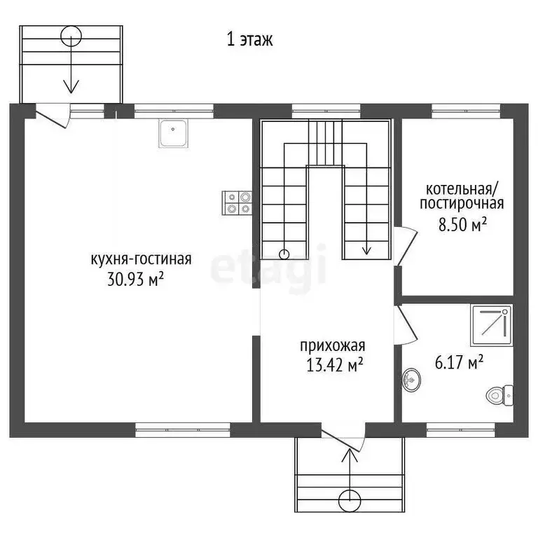Дом в Ростов-на-Дону, Авиационная улица (126.5 м) - Фото 1