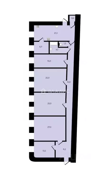 Комната Санкт-Петербург Фурштатская ул., 2/12 (27.5 м) - Фото 2