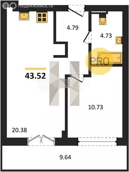 3-комнатная квартира: Гурьевск, улица Героя России Катериничева (81.46 ... - Фото 1