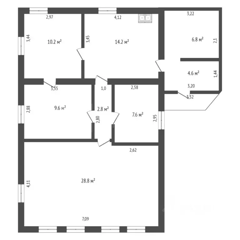 Коттедж в Тюменская область, Тюмень Новая ул., 55 (90 м) - Фото 1