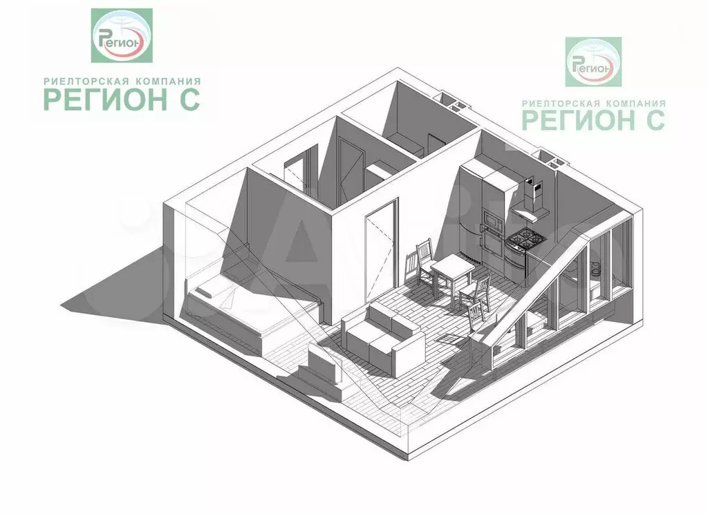 1-к. квартира, 32 м, 4/4 эт. - Фото 1