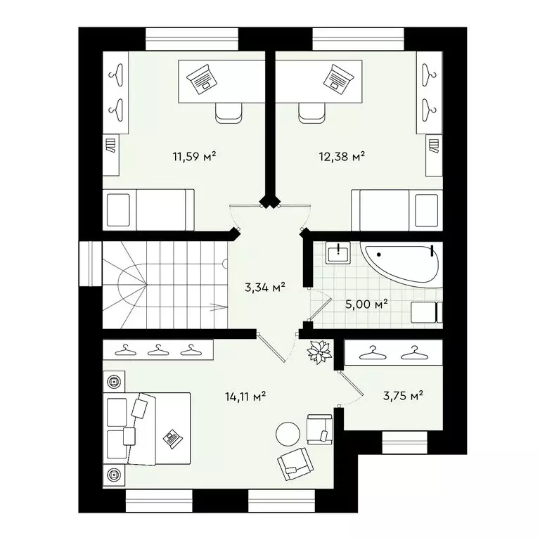 4-комнатная квартира: Тюмень, улица Алексея Рогожина, 37 (104.9 м) - Фото 1