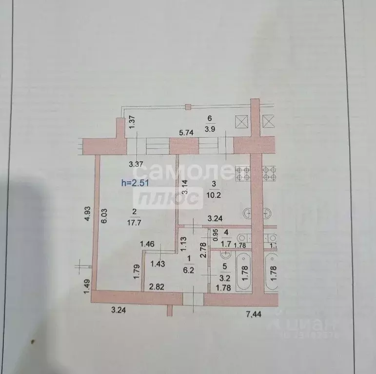 1-к кв. Марий Эл, Йошкар-Ола ул. Петрова, 22 (43.0 м) - Фото 2