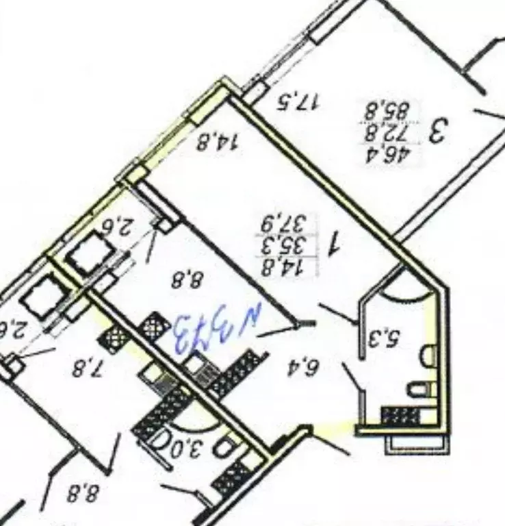 1-к кв. Свердловская область, Екатеринбург ул. Блюхера, 99 (35.3 м) - Фото 0