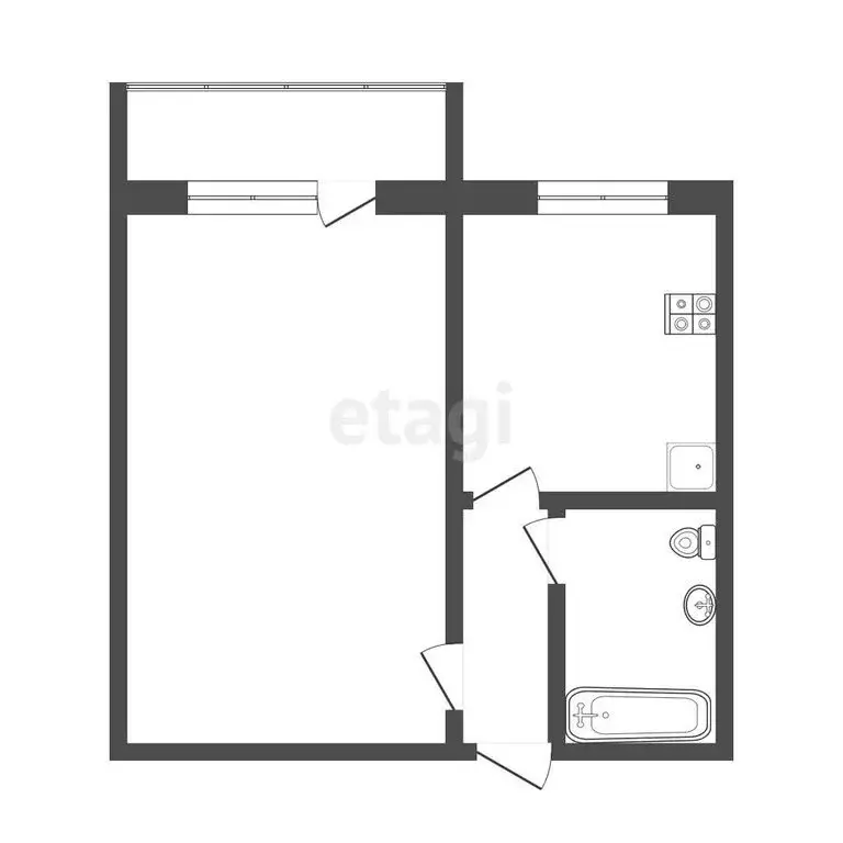 1-комнатная квартира: Тверь, улица Фадеева, 2 (35.8 м) - Фото 1