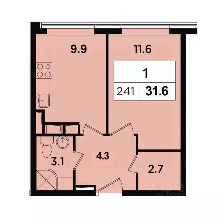 1-к кв. Москва Березовая аллея, 19к2 (31.6 м) - Фото 2