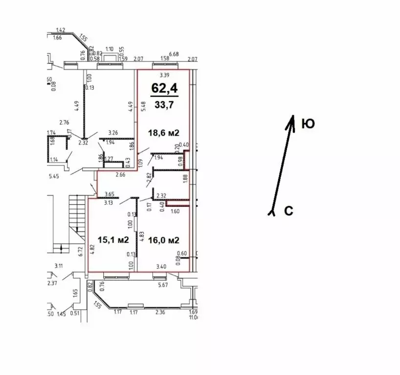 2-комнатная квартира: Истра, проспект Генерала Белобородова, 31 (62.4 ... - Фото 0