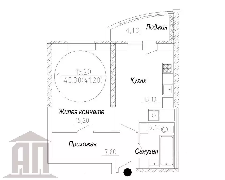 1-к кв. Тверская область, Тверь ул. Спартака, 2 (45.3 м) - Фото 1