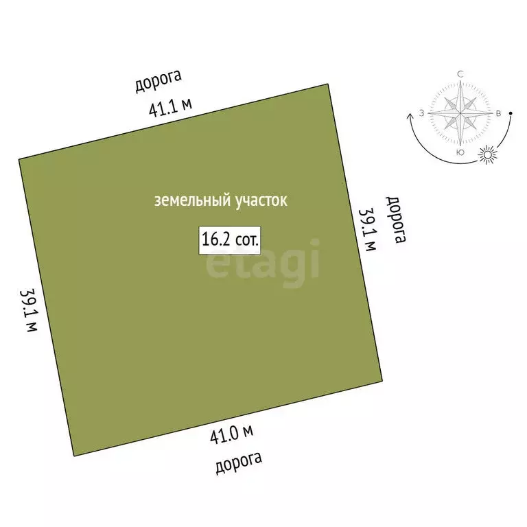 Участок в Тюмень, СНТ Меридиан (16 м) - Фото 1