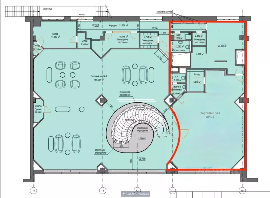 Торговая площадь в Свердловская область, Екатеринбург ул. Радищева, 25 ... - Фото 1