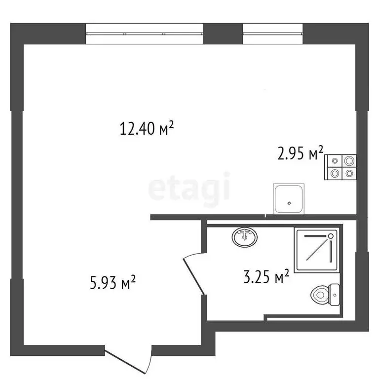 Квартира-студия: Тюмень, жилой комплекс Чаркова 72, 1.3 (24.53 м) - Фото 0