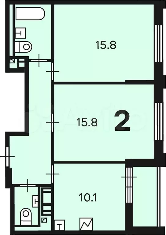 Аукцион: 2-к. квартира, 55,9 м, 14/18 эт. - Фото 0