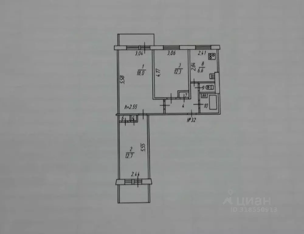 3-к кв. Мурманская область, Мурманск ул. Беринга, 22 (62.3 м) - Фото 0
