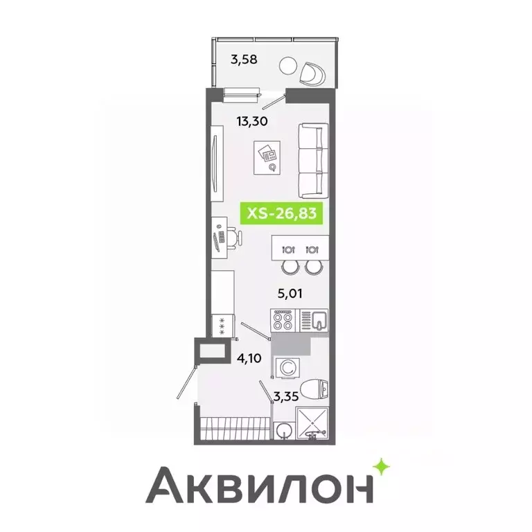 Студия Ленинградская область, Всеволожский район, Заневское городское ... - Фото 0
