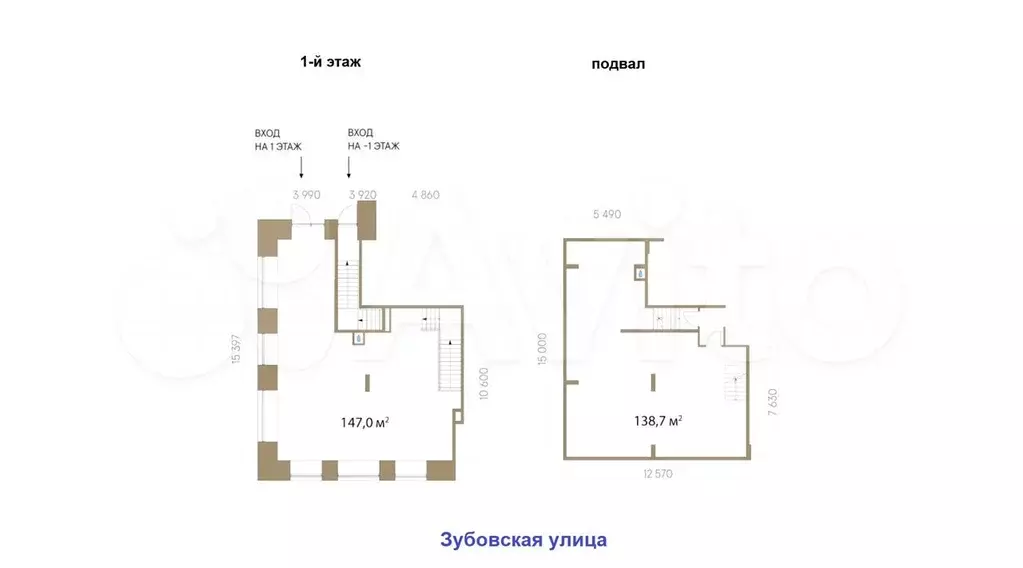 286 м2 продажа помещения у м.  Парк Культуры - Фото 0