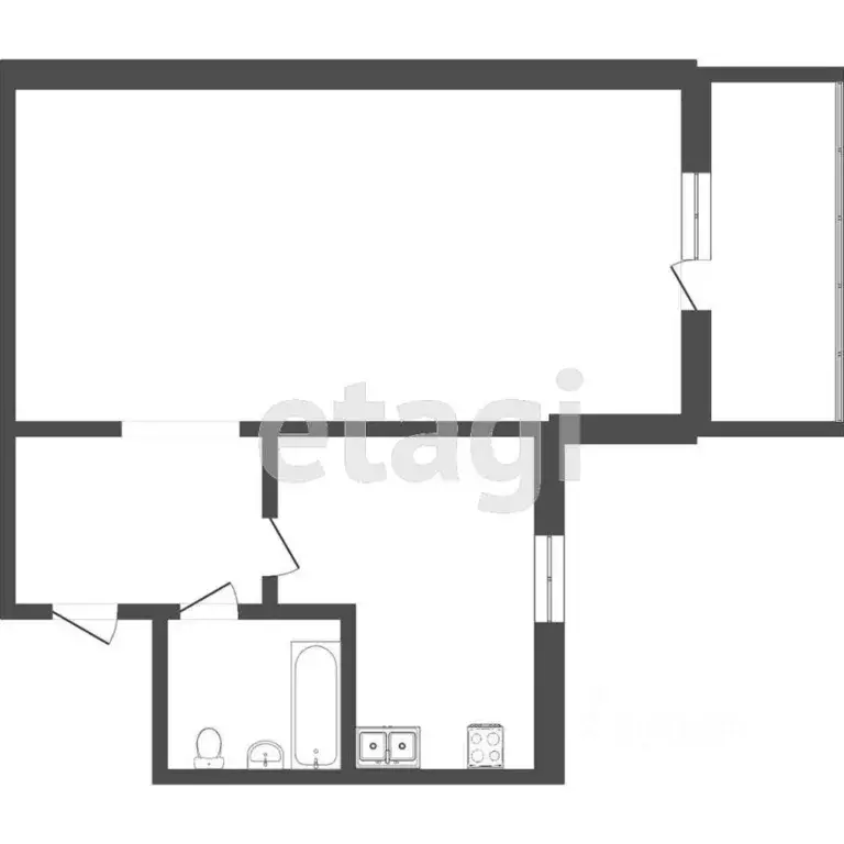 1-к кв. Тюменская область, Тюмень ул. Елизарова, 6 (37.0 м) - Фото 1