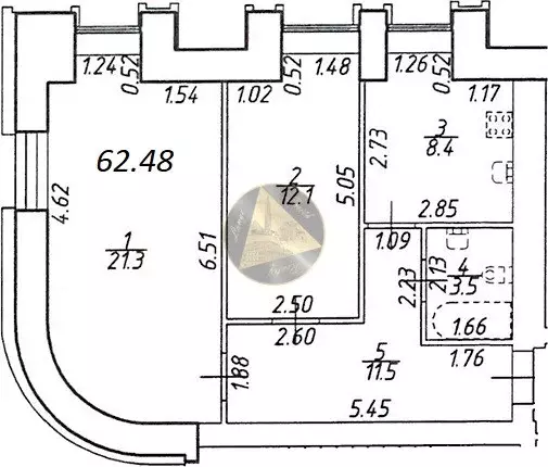 Продаётся 2-к квартира, 62.48 м - Фото 1
