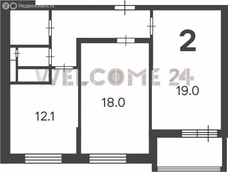 2-комнатная квартира: Москва, Фестивальная улица, 15к2 (61.8 м) - Фото 1