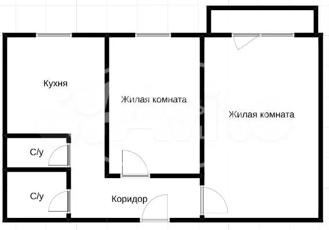 2-к. квартира, 52,7 м, 5/5 эт. - Фото 0
