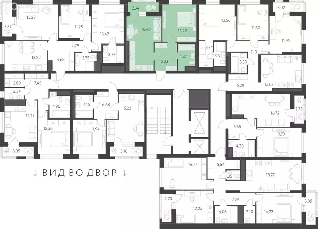 1-комнатная квартира: Екатеринбург, улица Академика Парина, 25 (41.87 ... - Фото 1