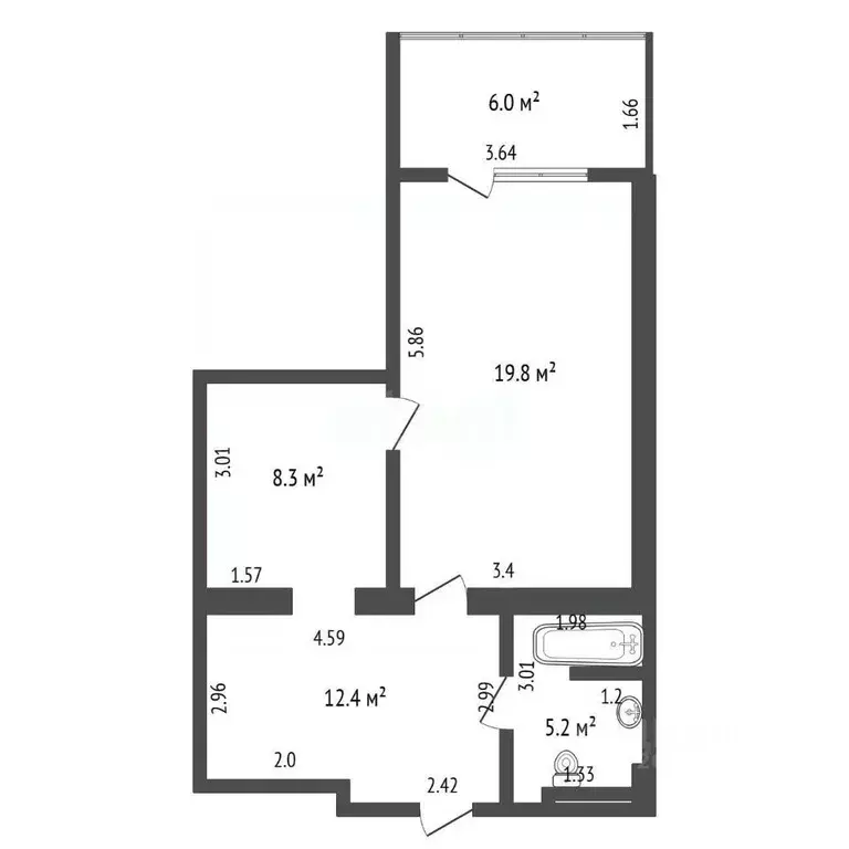 2-к кв. Севастополь ул. Парковая, 7 (51.7 м) - Фото 2