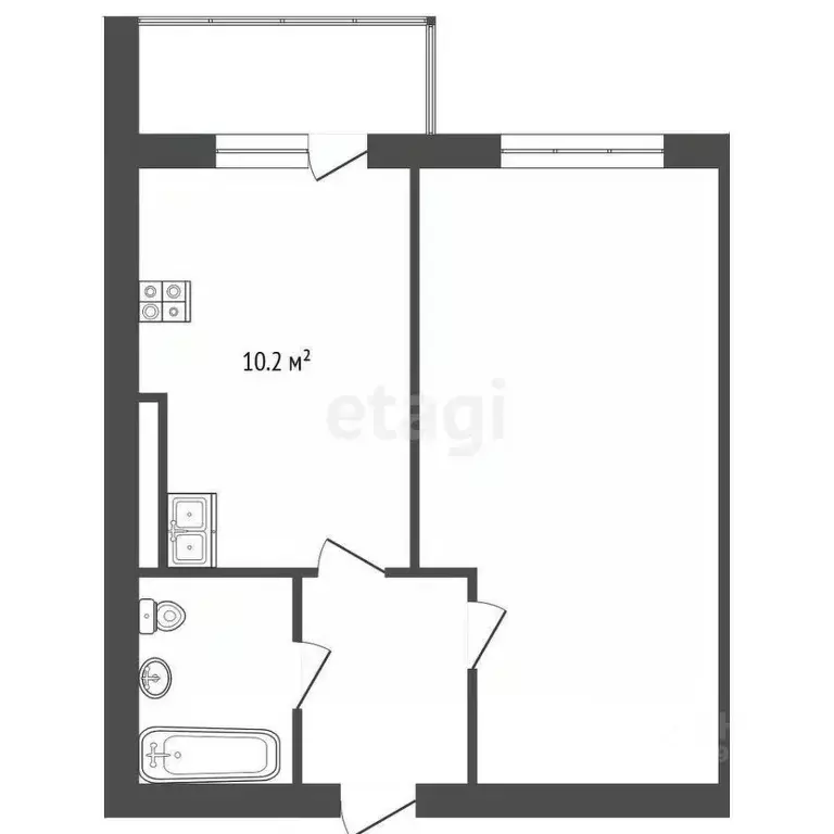 1-к кв. Ярославская область, Ярославский муниципальный округ, пос. ... - Фото 1