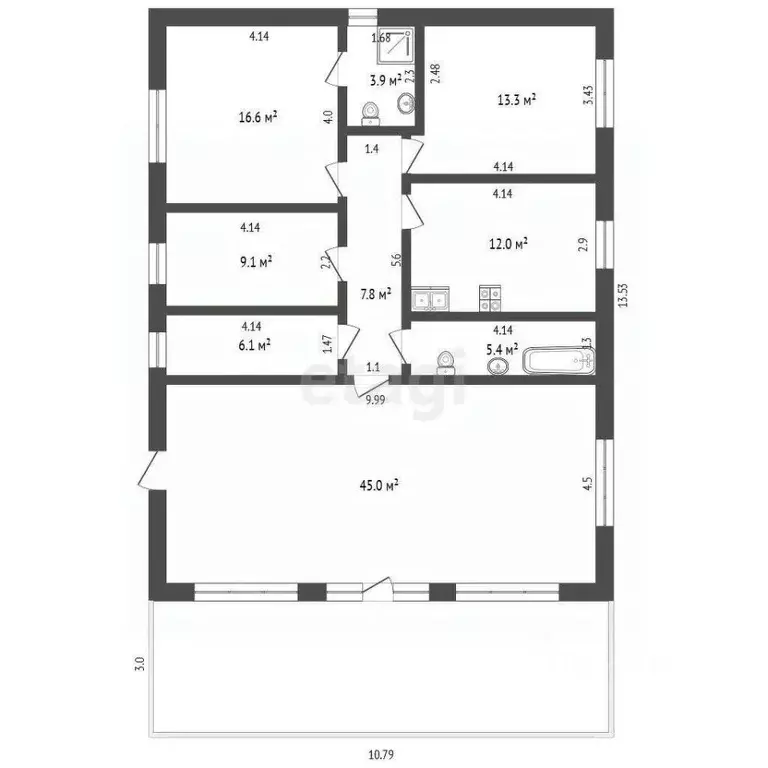 Дом в Крым, Сакский район, с. Фрунзе ул. Вишневая (159 м) - Фото 2