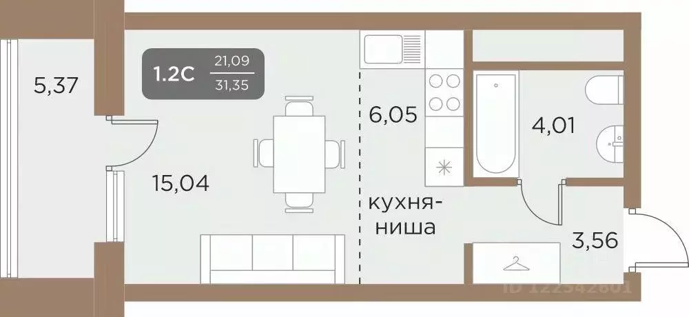 Студия Свердловская область, Екатеринбург Академический мкр, 22-й ... - Фото 0